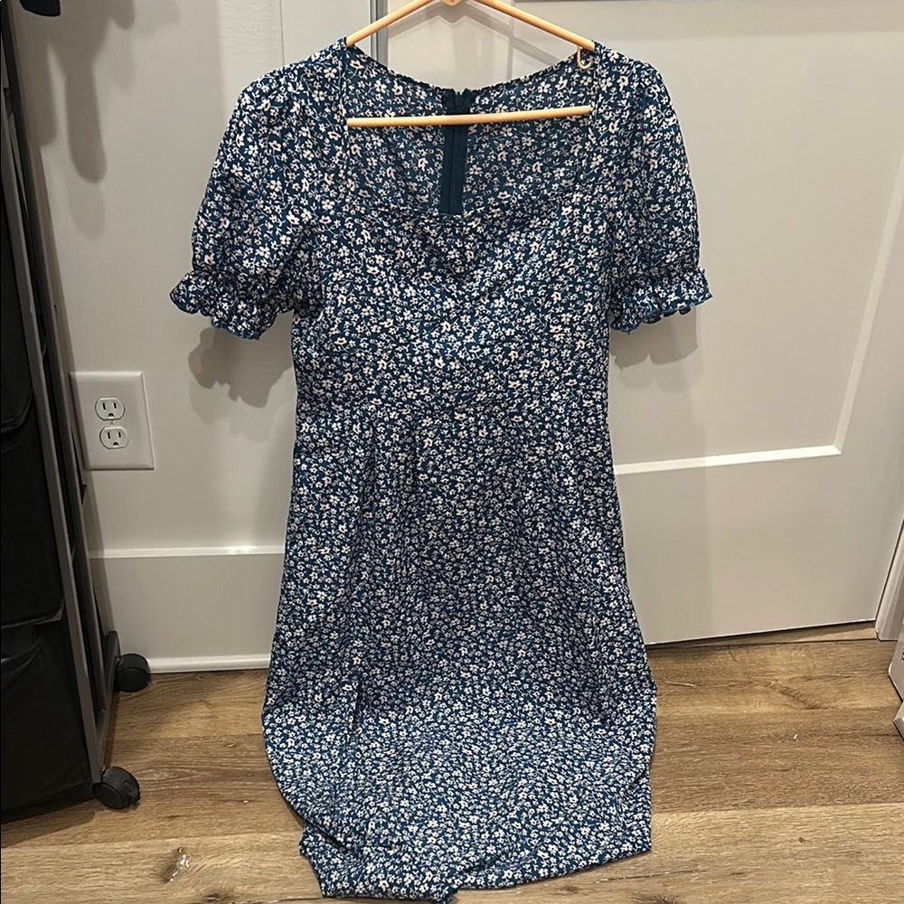 Floral Blue Dress